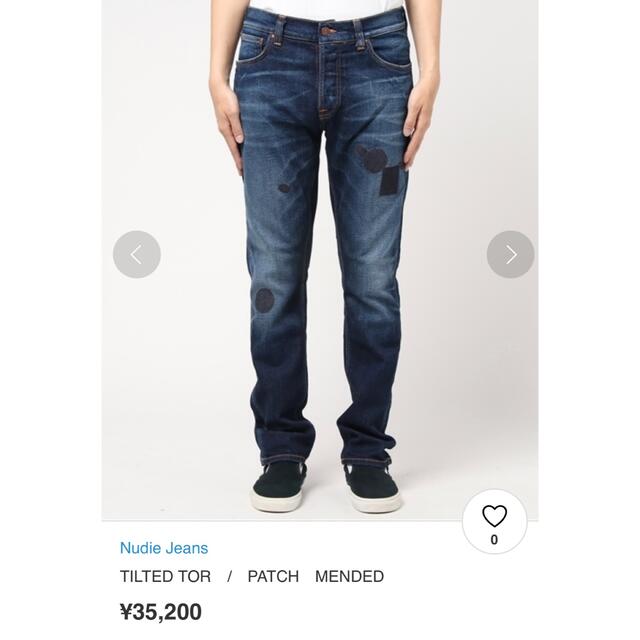 Nudie Jeans - 美品！NUDIE JEANS TILTED TOR PATCH MENDEDの通販 by