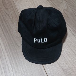 【POLObaby  デニム  ブラック キャップ】(帽子)