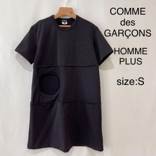 コムデギャルソンオムプリュス(COMME des GARCONS HOMME PLUS)の【美品】 コムデギャルソン オムプリュス Tシャツ ロング モード ブラック S(Tシャツ/カットソー(半袖/袖なし))