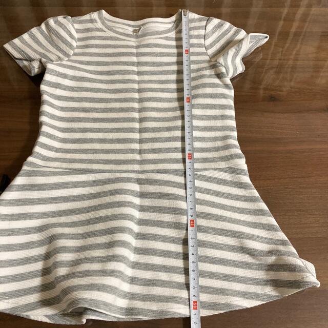 UNIQLO(ユニクロ)のUNIQLO ワンピースと半袖Ｔシャツ キッズ/ベビー/マタニティのキッズ服女の子用(90cm~)(ワンピース)の商品写真