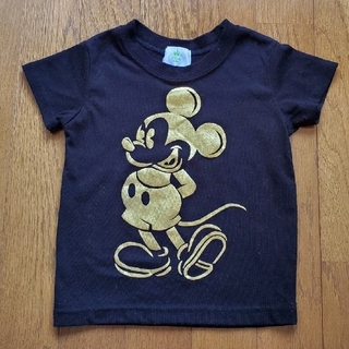 ディズニー(Disney)の半袖Tシャツ  95サイズ  ミッキー  黒(Tシャツ/カットソー)