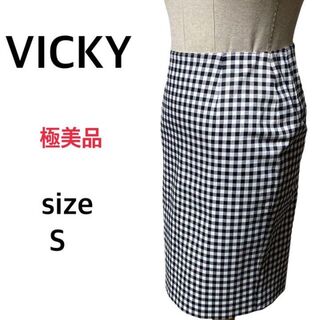 ビッキー(VICKY)の■未使用■タグ付き  VICギンガムチェックタイトスカート  オールシーズン(ひざ丈スカート)