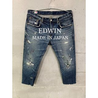 エドウィン(EDWIN)のレア！EDWIN ペンキ加工セルビッチデニム！日本製！(デニム/ジーンズ)