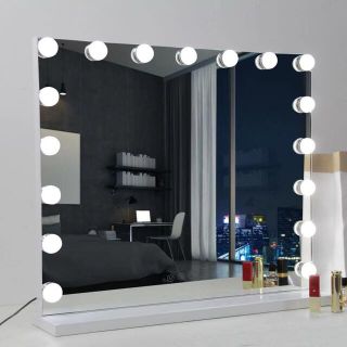女優ミラー 人気 LED ハリウッドミラー 電球風 ホワイト 50cm