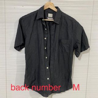 バックナンバー(BACK NUMBER)のback number半袖リネンシャツ チャコール(シャツ)