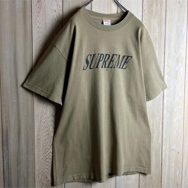 【人気デザイン】シュプリーム☆センタービッグロゴ入りTシャツ 希少カラー 即完売