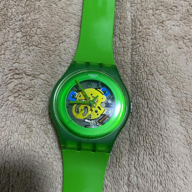 swatch スウォッチ グリーン 電池新品交換の通販 by いぶき swatch スウォッチ