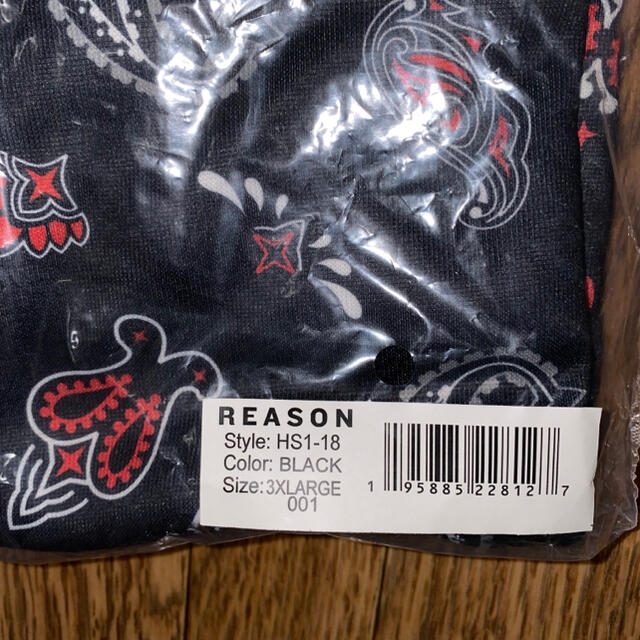 REASON CLOTHING ペイズリー総柄パーカー 3XL