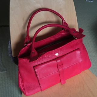 ハナエモリ(HANAE MORI)の森英恵☆赤バッグ☆美品(トートバッグ)