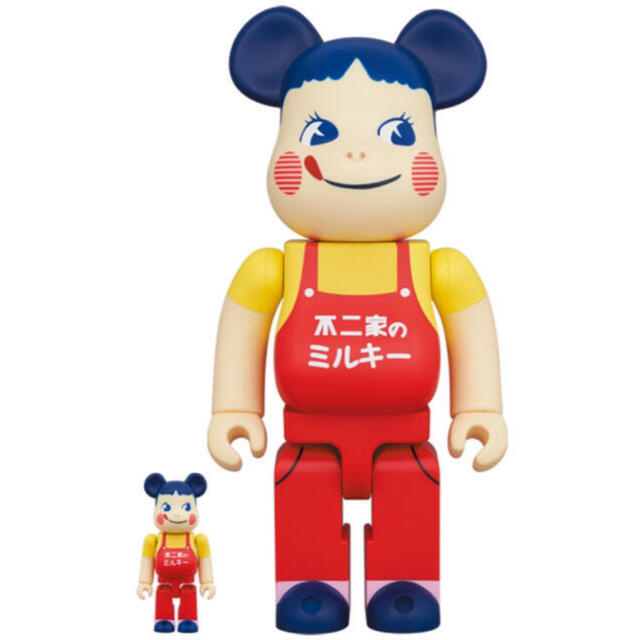 BE@RBRICK ホーロー看板 ペコちゃん 100％ & 400％