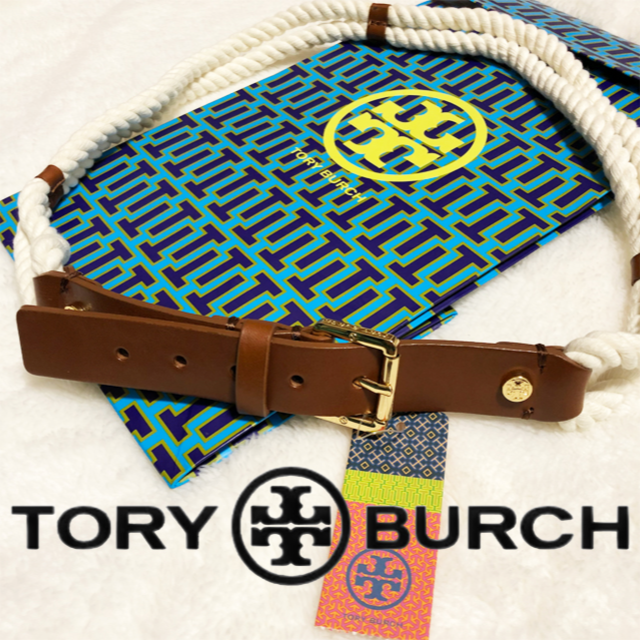 ◆新品TORY BURCHトリーバーチ/レア・レザー＆コットンベルト