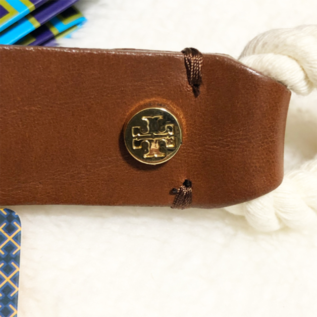 Tory Burch(トリーバーチ)の◆新品TORY BURCHトリーバーチ/レア・レザー＆コットンベルト レディースのファッション小物(ベルト)の商品写真