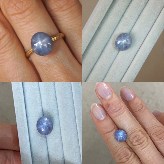 通販好評 スターサファイア ブルー 6.19ct ルースの通販 by バンビーナ