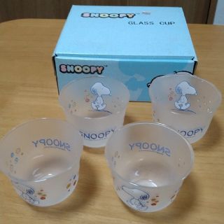 スヌーピー　SNOOPY　グラスカップ　GLASS  CAP 　冷茶器　4個セッ(グラス/カップ)