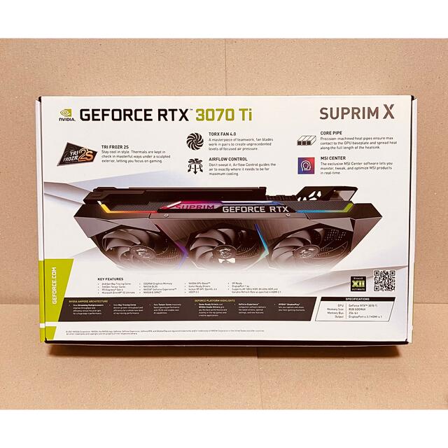 ★美品★MSI GeForce RTX 3070 Ti SUPRIM X 8G  スマホ/家電/カメラのPC/タブレット(PCパーツ)の商品写真