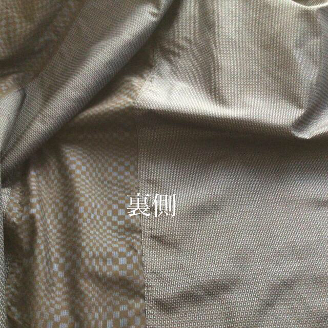 ろ　大島紬　リメイク　ギャザー　キャミワンピース　羽織　ポケット付き  レディースの水着/浴衣(着物)の商品写真