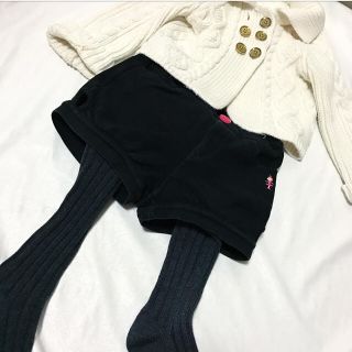 ミキハウス(mikihouse)のミキハウス ♡ リーナちゃん 黒 短パン 90 100(パンツ/スパッツ)