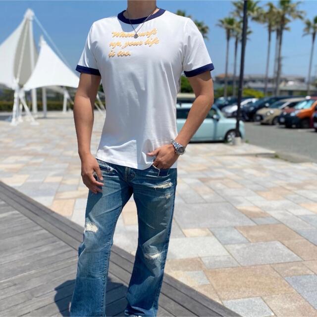 BAYFLOW(ベイフロー)のカップルコーデに☆LUSSO SURF 3DロゴトリムTシャツ　レディースサイズ レディースのトップス(Tシャツ(半袖/袖なし))の商品写真