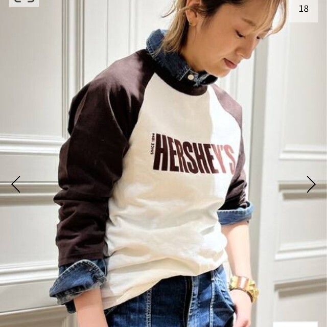 【HERSHEY’S/ハーシーズ】ラグラン Tシャツ