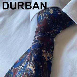 ダーバン(D’URBAN)の【美品】DURBAN ネクタイ 総柄 シルク100% ヴィンテージ　イタリア製(ネクタイ)
