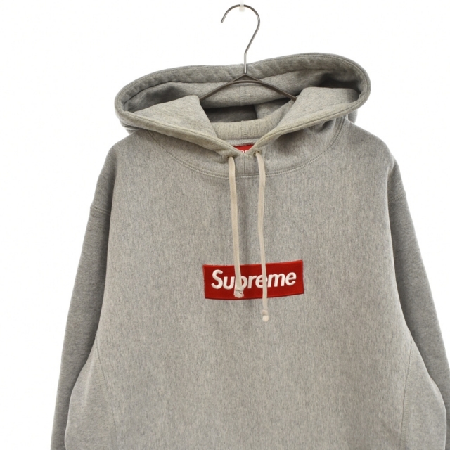 SUPREME シュプリーム Box Logo Hooded Sweatshirt ボックスロゴフーデッドスウェットパーカー グレー63センチ表記サイズ