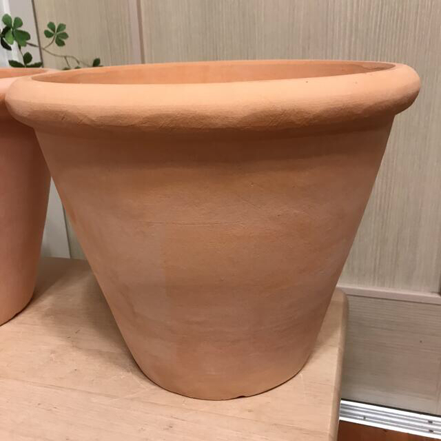 大型 アンティーク風テラコッタ植木鉢 2個セット 寄せ植え