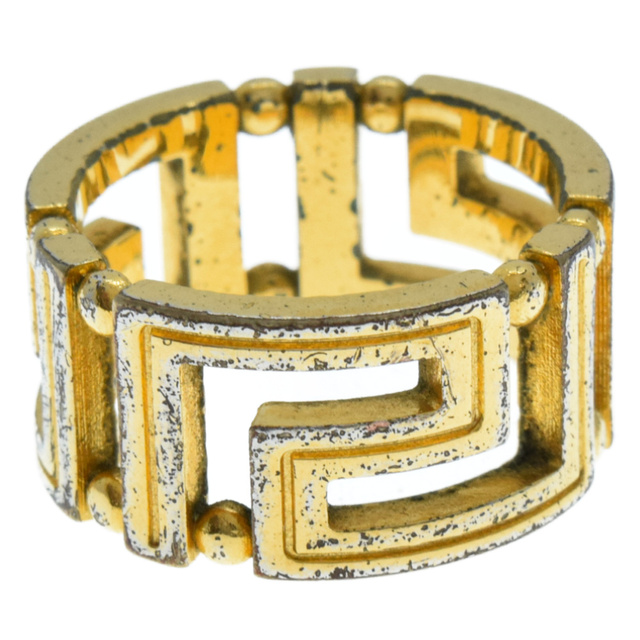 VERSACE(ヴェルサーチ)のVERSACE ヴェルサーチ Greca Ring DG57594 グレカモチーフゴールドリング 指輪 16号 メンズのアクセサリー(リング(指輪))の商品写真