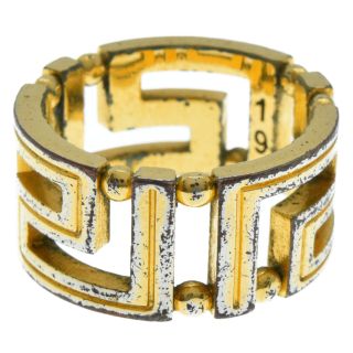 ヴェルサーチ(VERSACE)のVERSACE ヴェルサーチ Greca Ring DG57594 グレカモチーフゴールドリング 指輪 16号(リング(指輪))