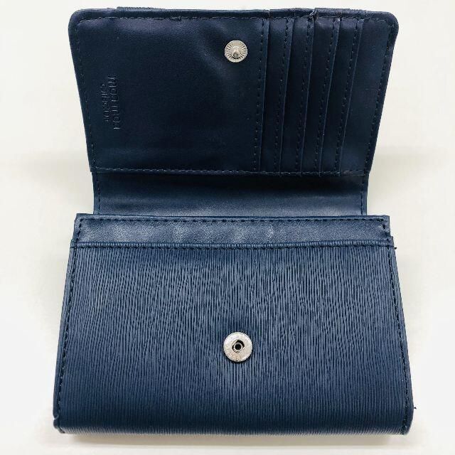 MOAMOA COLLECTION 二つ折り財布 ネイビー レディースのファッション小物(財布)の商品写真
