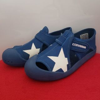 コンバース(CONVERSE)のコンバース　キッズ　サンダル　21cm　青　海や川にも　中古(サンダル)