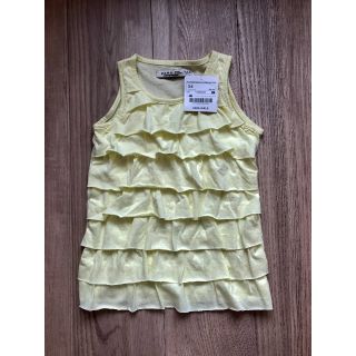 ザラキッズ(ZARA KIDS)のタグ付き☆zara  girls  104 レモンイエローカットソー　黄色(Tシャツ/カットソー)