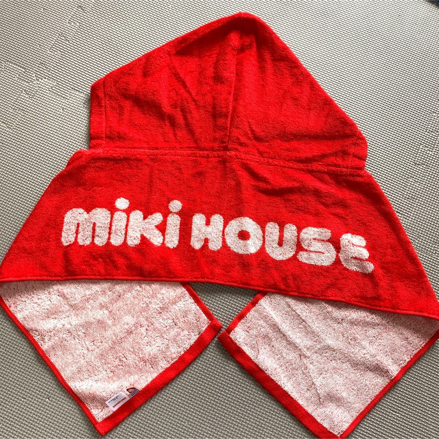 mikihouse(ミキハウス)のミキハウス　フード付きタオル　今治タオル キッズ/ベビー/マタニティのこども用ファッション小物(その他)の商品写真