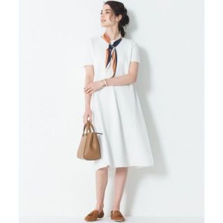 ニジュウサンク(23区)のO283新品23区洗えるオーガニックコットンニットワンピース44￥28600(ロングワンピース/マキシワンピース)