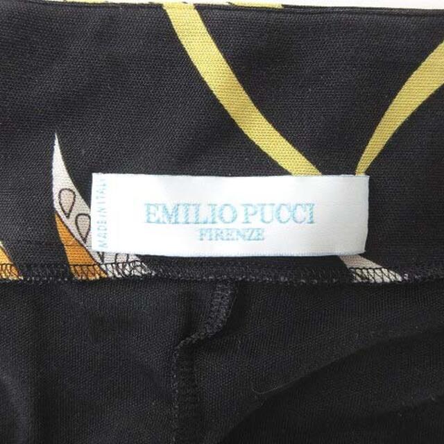EMILIO PUCCI(エミリオプッチ)のエミリオプッチ チュニック ブラウス 七分袖 縁プリント シルク黒 I40 M レディースのトップス(チュニック)の商品写真
