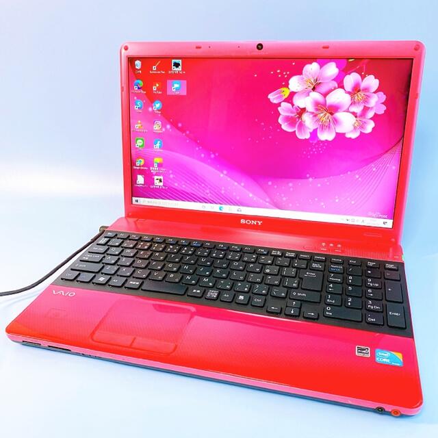 可愛いピンクVAIO♡すぐ使えるノートパソコン✨カメラ付で在宅ワークに！