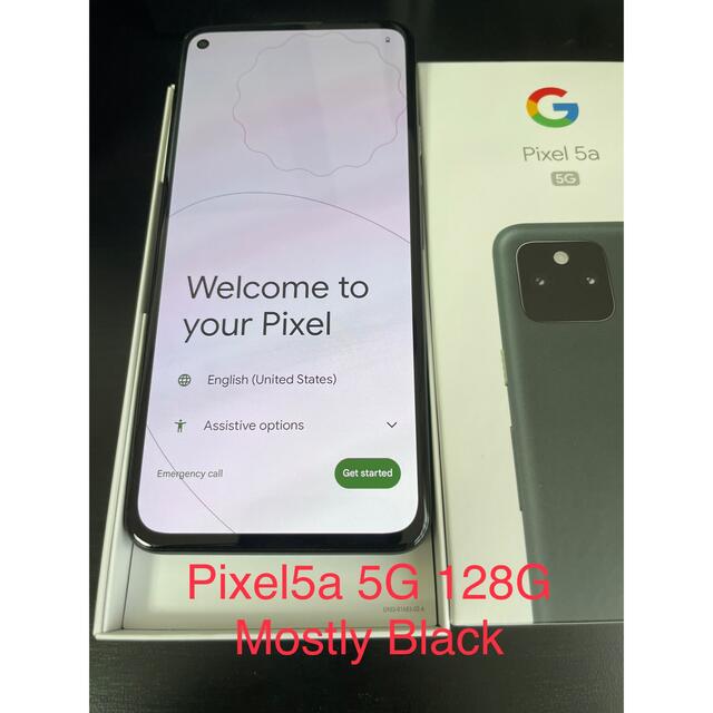 スマートフォン/携帯電話Google Pixel5a 5G MostlyBlack 128G