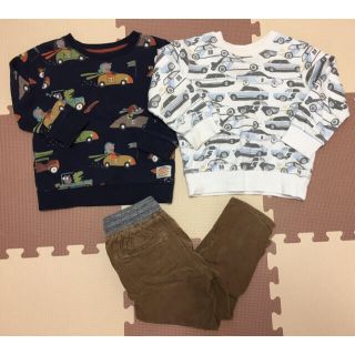 ネクスト(NEXT)の【NEXT】冬服まとめ売り（トレーナー2点・パンツ1点）☆90cm(Tシャツ/カットソー)