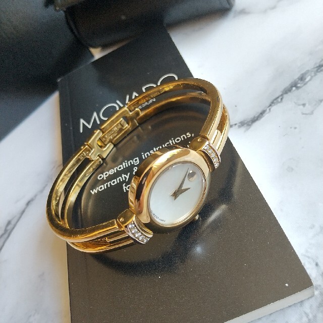 MOVADO - モバード腕時計 ハーモニー 10Pダイヤモンド 白蝶貝 MOVADO - モバード腕時計 ハーモニー 10Pダイヤモンド 白蝶貝