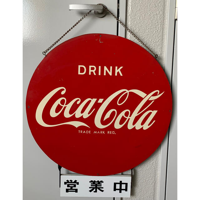 超希少】【昭和レトロ】コカ・コーラ 看板 木製 回転看板-