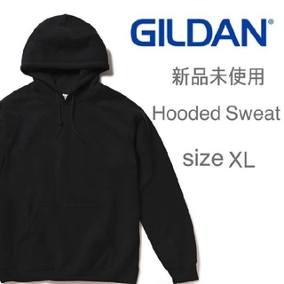 ギルタン(GILDAN)の新品未使用 ギルダン 無地 裏起毛 プルオーバーパーカー ブラック XL(パーカー)