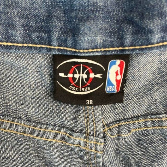 最安値最新作 UNK NBA ワッペンデニムボトムヒップホップパンツ 青 W38