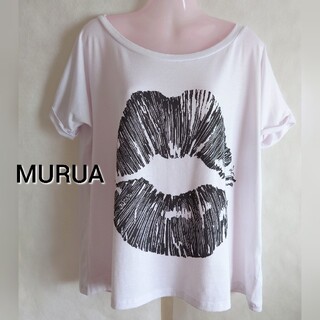 ムルーア(MURUA)の【MURUA】No71 レディース　半袖　Tシャツ　唇(Tシャツ(半袖/袖なし))