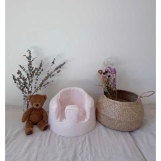 バンボ(Bumbo)の縫製屋さんが作るバンボカバー〜cotton 100%ベビーピンクワッフル仕立て(その他)