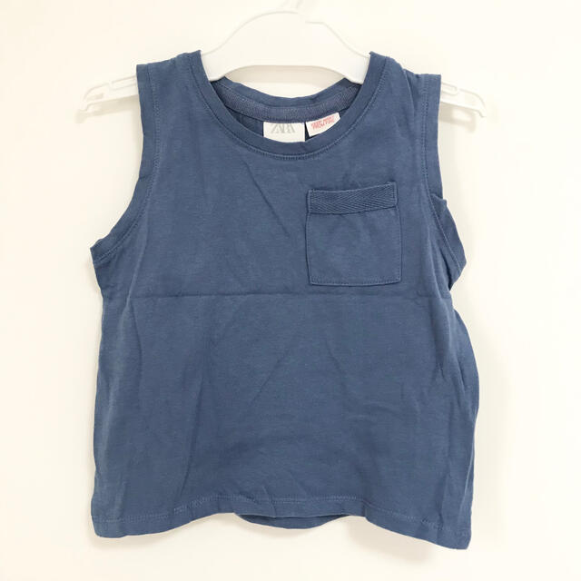 ZARA KIDS zara ザラ ポケット付きノースリーブTシャツ タンクトップ ブルー86cmの通販 by ふうと's  shop｜ザラキッズならラクマ