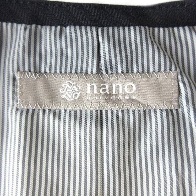nano・universe(ナノユニバース)のナノユニバース ベスト ジレ 前後切替 総裏地 ストライプ 46 ダークネイビー メンズのトップス(ベスト)の商品写真