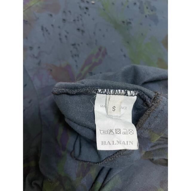 BALMAIN(バルマン)の BALMAIN バルマン メンズtシャツ クラッシュ加工　Sサイズ メンズのトップス(Tシャツ/カットソー(半袖/袖なし))の商品写真