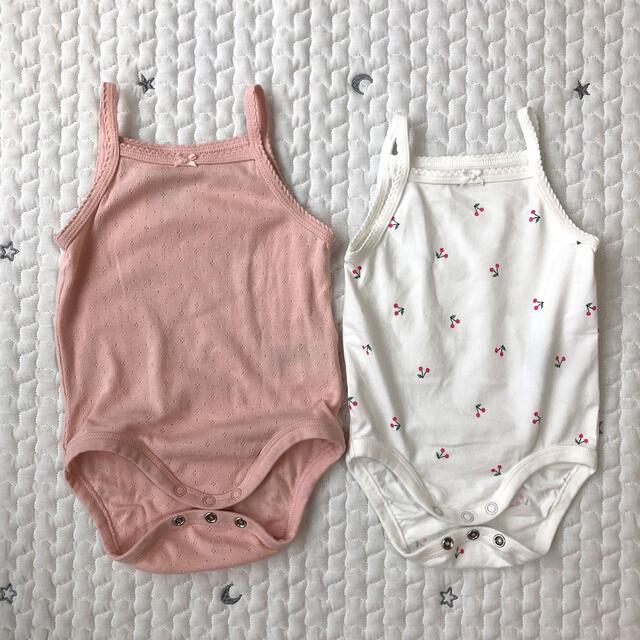 H&M(エイチアンドエム)の美品⭐︎H&M ベビー 肌着 オーガニックコットン60サイズ 2-4m 女の子 キッズ/ベビー/マタニティのベビー服(~85cm)(肌着/下着)の商品写真