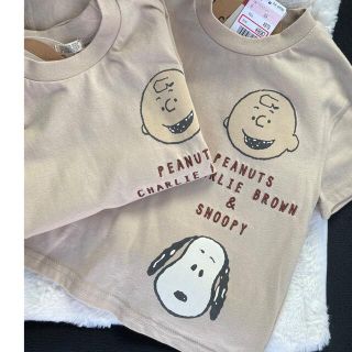 スヌーピー(SNOOPY)のSNOOPY Tシャツペア　90、100㎝　新品　再値下げ(Tシャツ/カットソー)