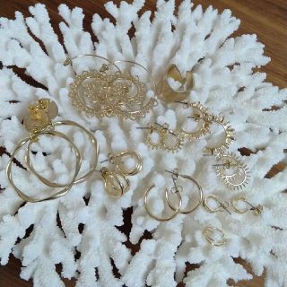 ゴールドアクセサリー♡未使用♡ボヘミアン♡リング♡ピアス♡夏アクセ♡(ピアス)