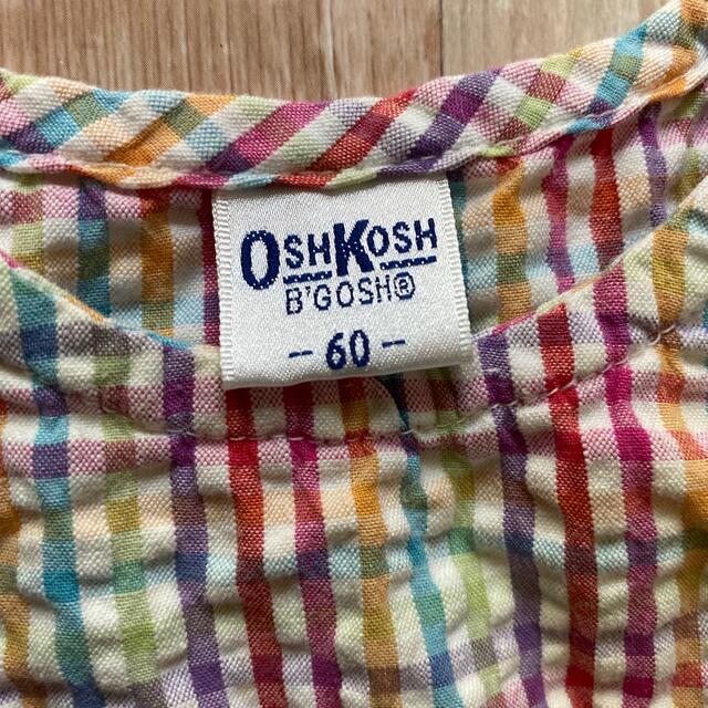 OshKosh(オシュコシュ)のOSHKOSH  ノースリーブ　袖なし　60 キッズ/ベビー/マタニティのベビー服(~85cm)(タンクトップ/キャミソール)の商品写真